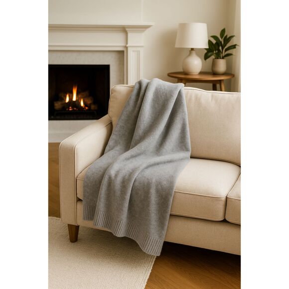 Halogen 100% Cashmere Travel Wrap Shawl Scarf – Gray – One Size – 74” Long - Picture 2 of 14